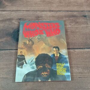 Crescent Books Monsters Who's Who Multicolor Excellent 1974 Horror Guide